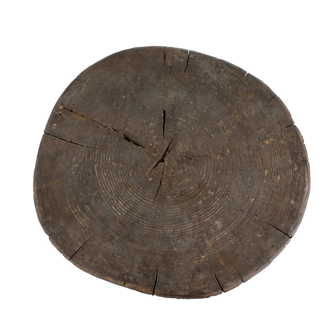 Cava round stump side table 38cm high walnut