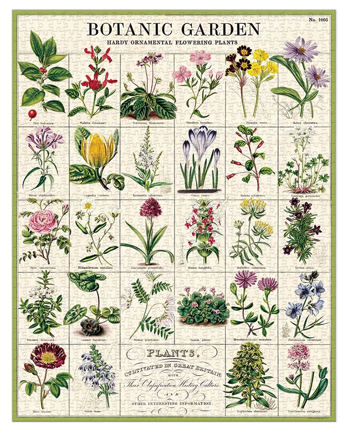 1000-piece vintage jigsaw puzzle botanic garden