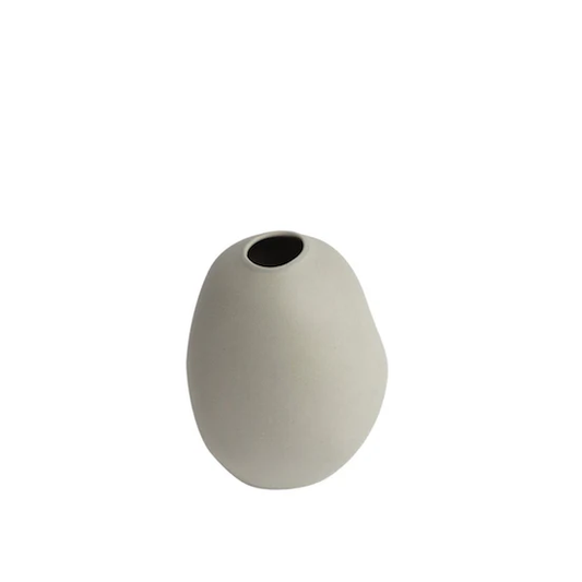 Ceramic bud vase grey small