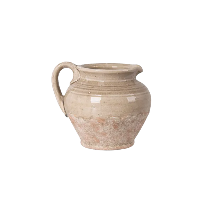 Charlotte terracotta jug 20cm stone