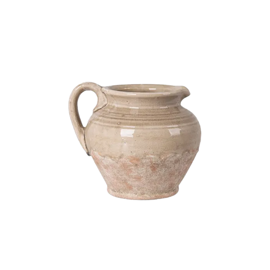 Charlotte terracotta jug 20cm stone