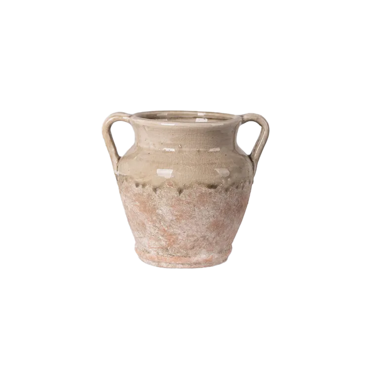 Charlotte terracotta vase 19cm stone