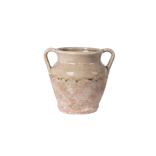 Charlotte terracotta vase 19cm stone