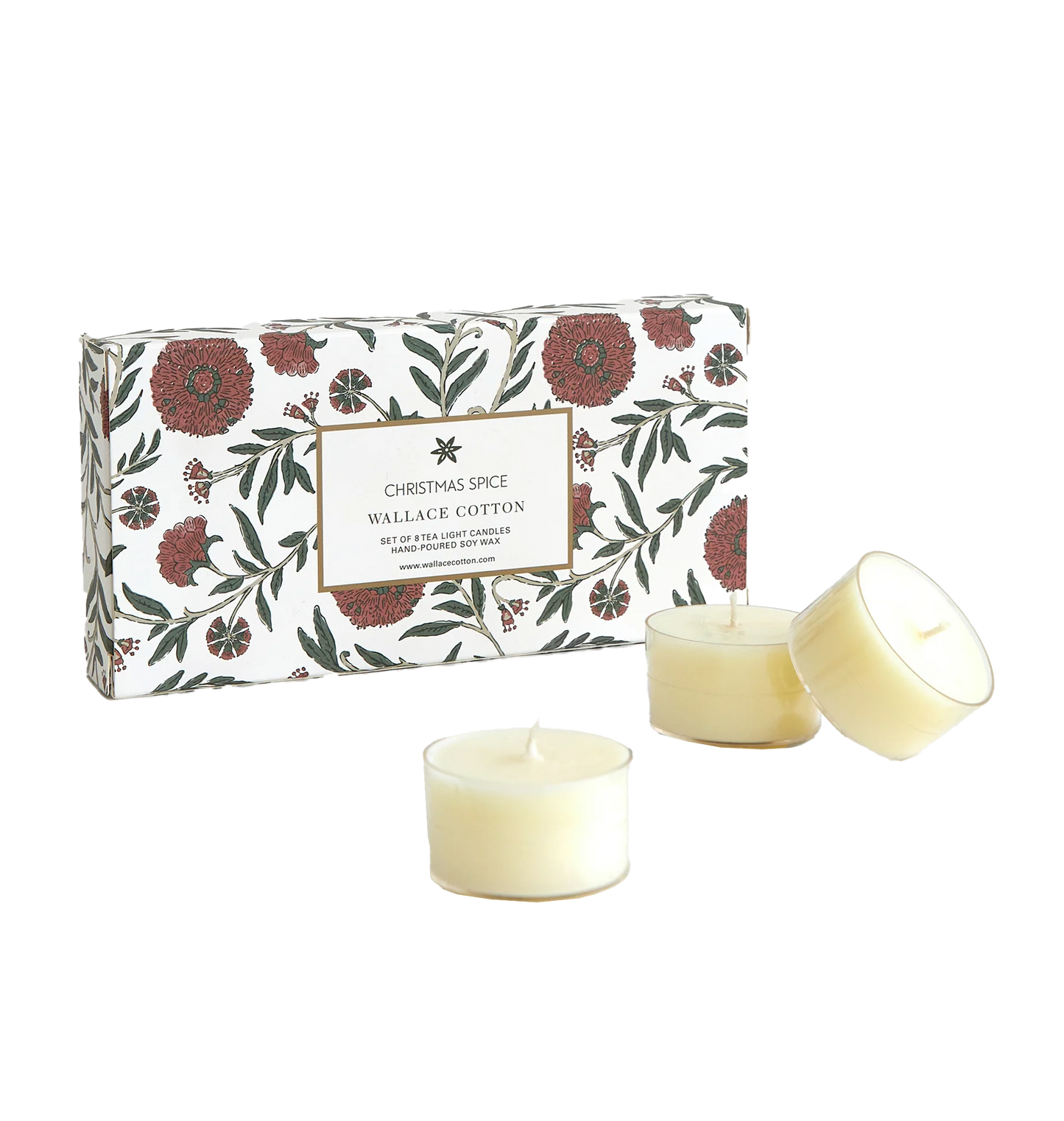 Christmas spice tealight candle set of 8