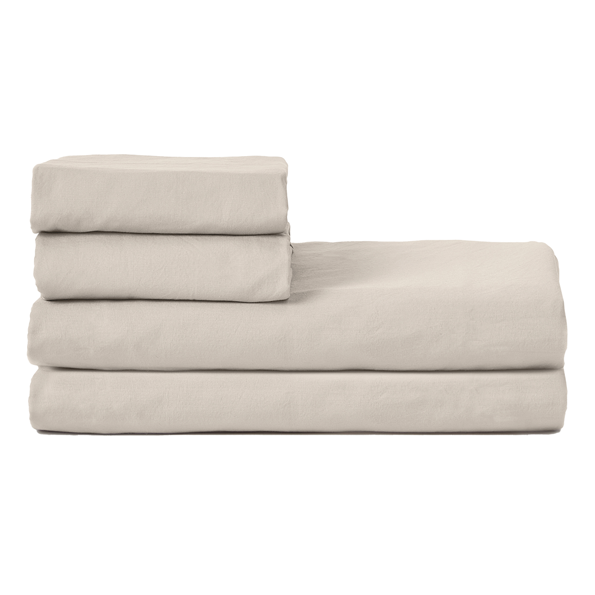 Classic organic cotton flat sheet beige