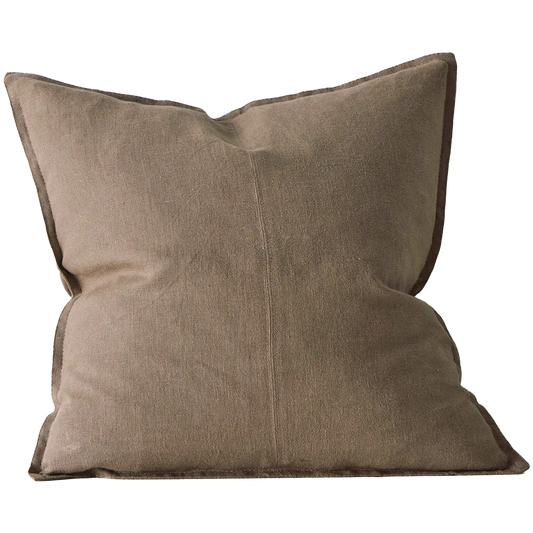 Como linen cushion cover mocha 50cm