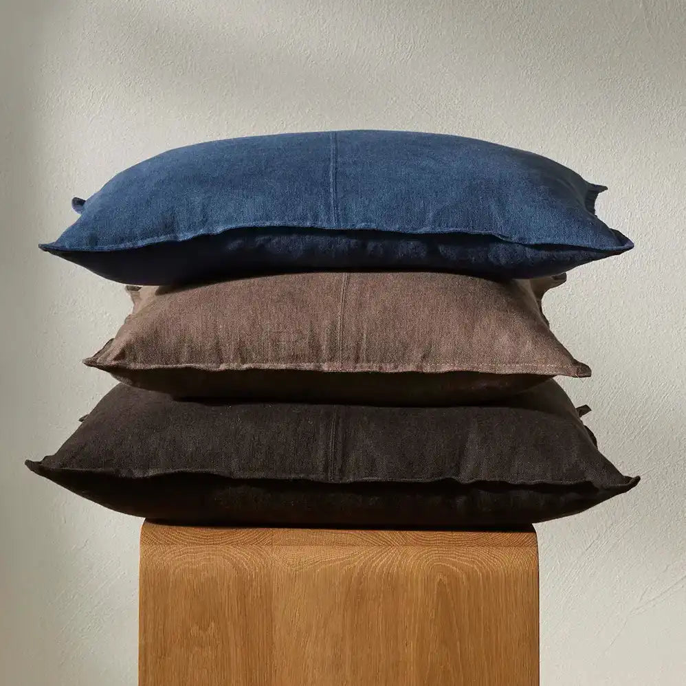 Como linen cushion cover mocha 50cm