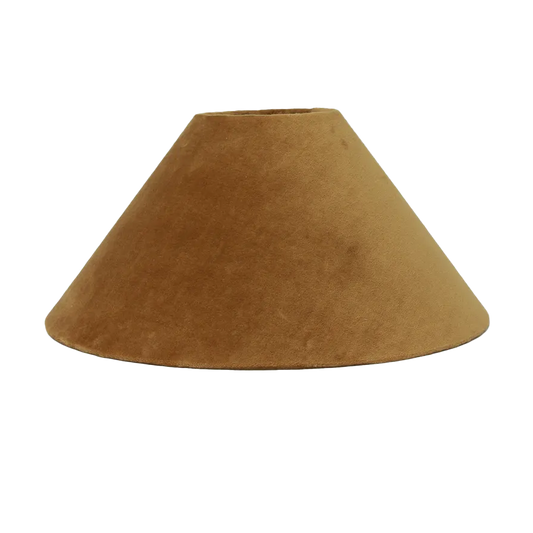 Coolie wide velvet lamp shade 35cm gold