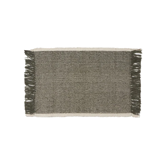 Cotton door mat olive 50 x 70cm