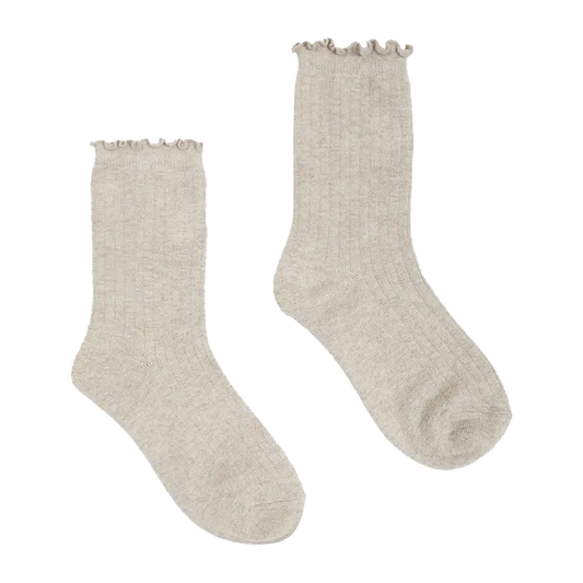 Cotton cashmere socks natural