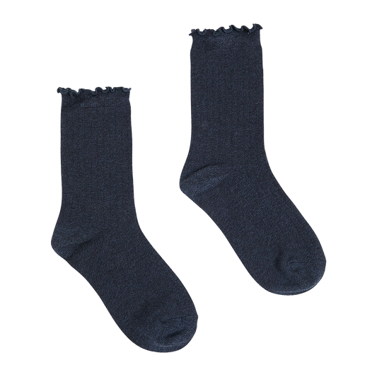 Cotton cashmere socks navy