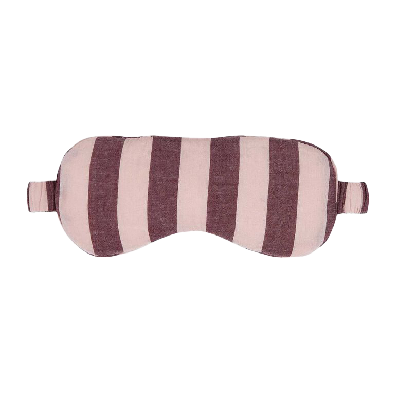 Cotton eye mask pink stripes