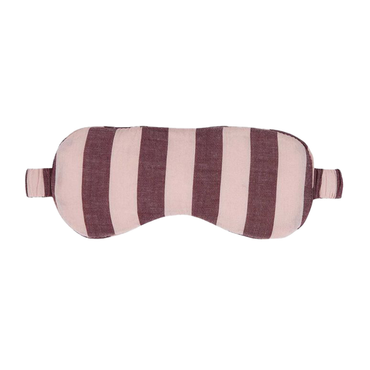 Cotton eye mask pink stripes