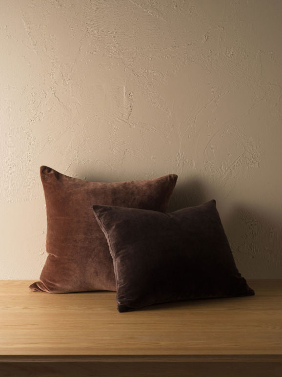 Cotton velvet cushion cover henna 55 x 45cm