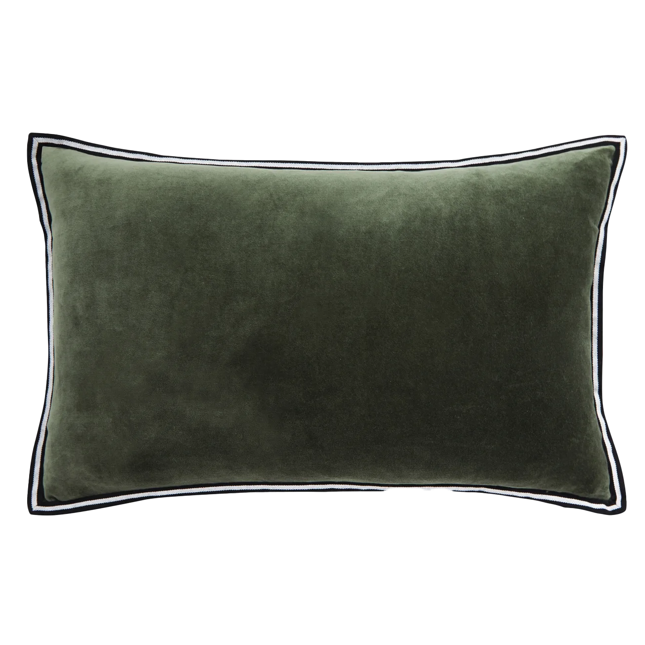 Cotton velvet & linen cushion cover forest 35 x 55cm