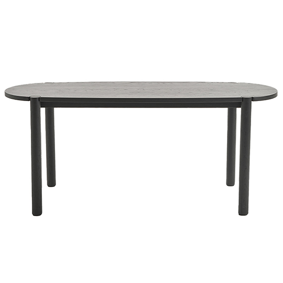 Cove oak dining table 180cm black