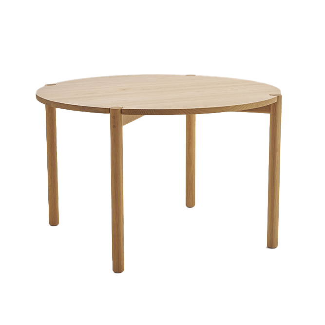 Cove oak round dining table natural 120cm