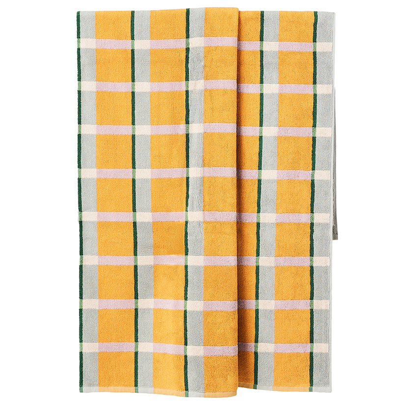 Cozumel plaid beach towel satsuma