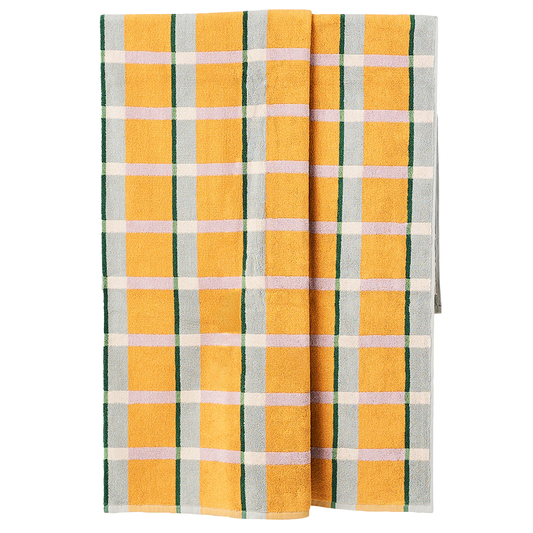 Cozumel plaid beach towel satsuma