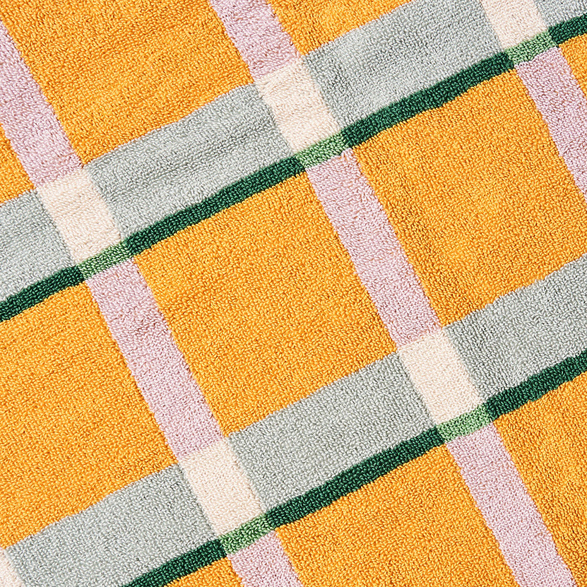 Cozumel plaid beach towel satsuma