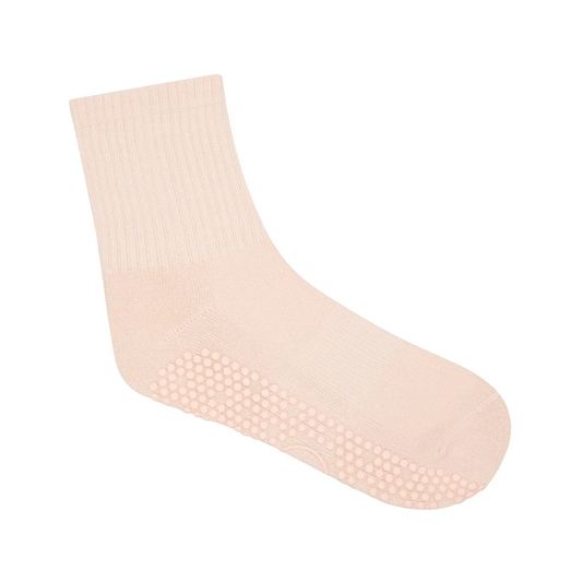 Crew pilates grip socks soft pink