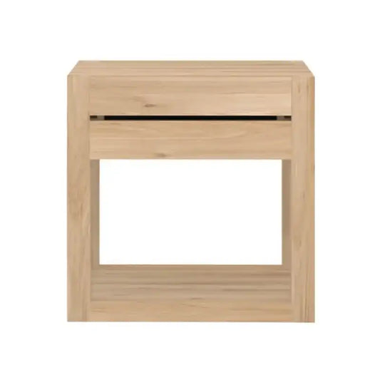 Oak bedside cabinet with drawer