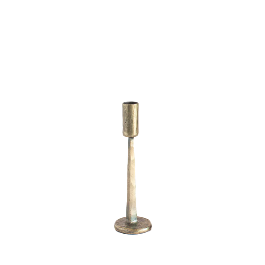 Dante hand-forged candle holder brass finish 20cm