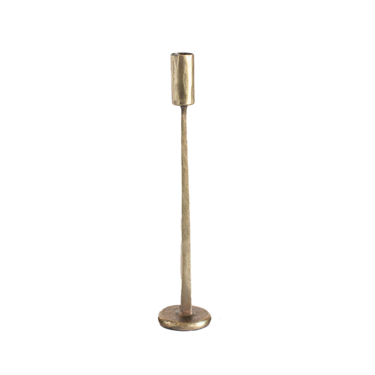Dante hand-forged candle holder brass finish 30cm