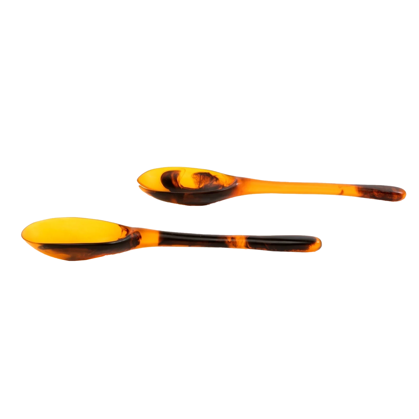 Resin salad servers tortoise shell