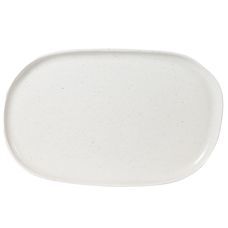 Earth stoneware oblong platter 48cm