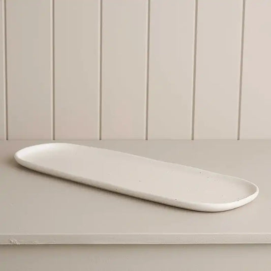 Earth long stoneware platter 51cm