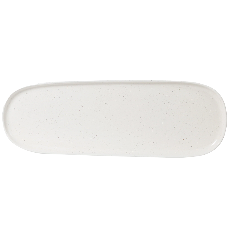 Earth long stoneware platter 51cm