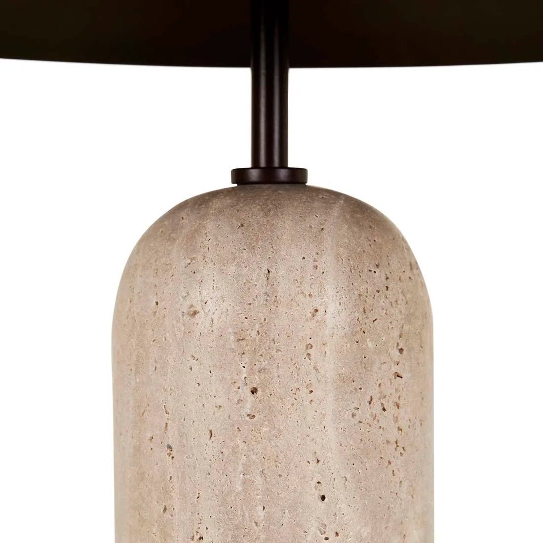 Easton travertine table lamp burgundy