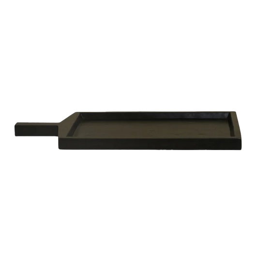 Ebonised rect serving board black 38cm