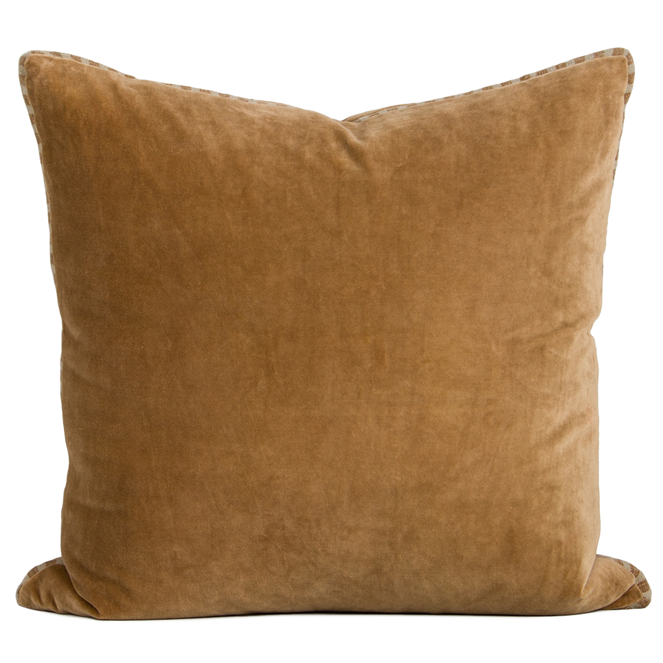 Edward velvet cushion cover 50cm butterscotch