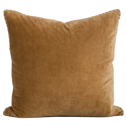 Edward velvet cushion cover 50cm butterscotch