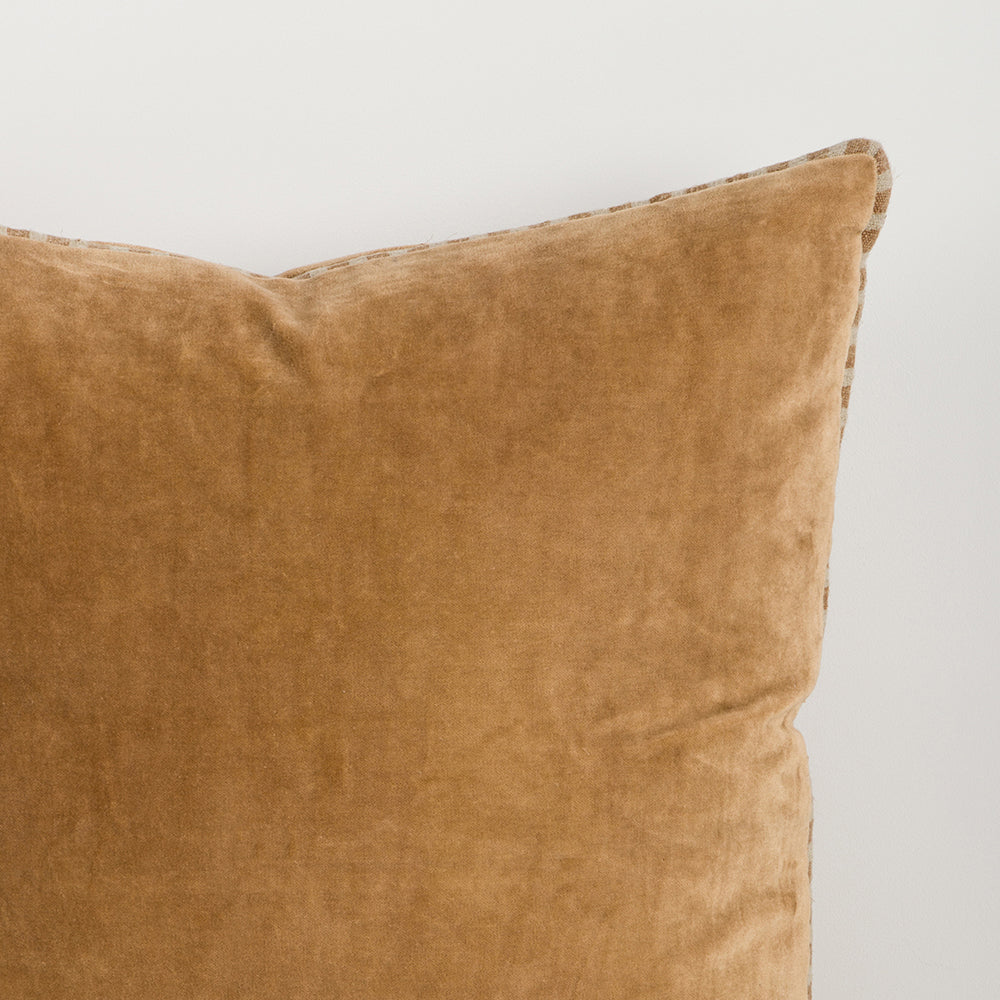 Edward velvet cushion cover 50cm butterscotch