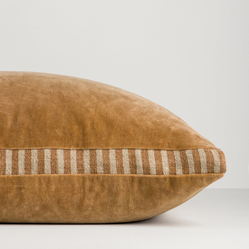 Edward velvet cushion cover 50cm butterscotch