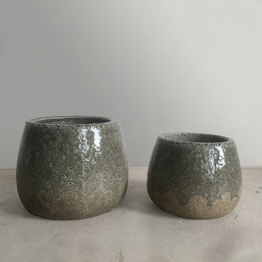 Elias glazed cover pot 12cm
