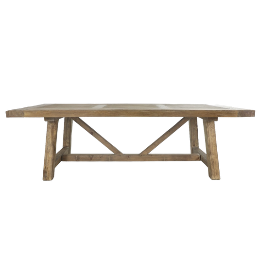 Elm dining table 244cm long