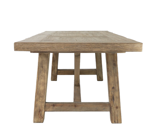 Elm dining table 244cm long