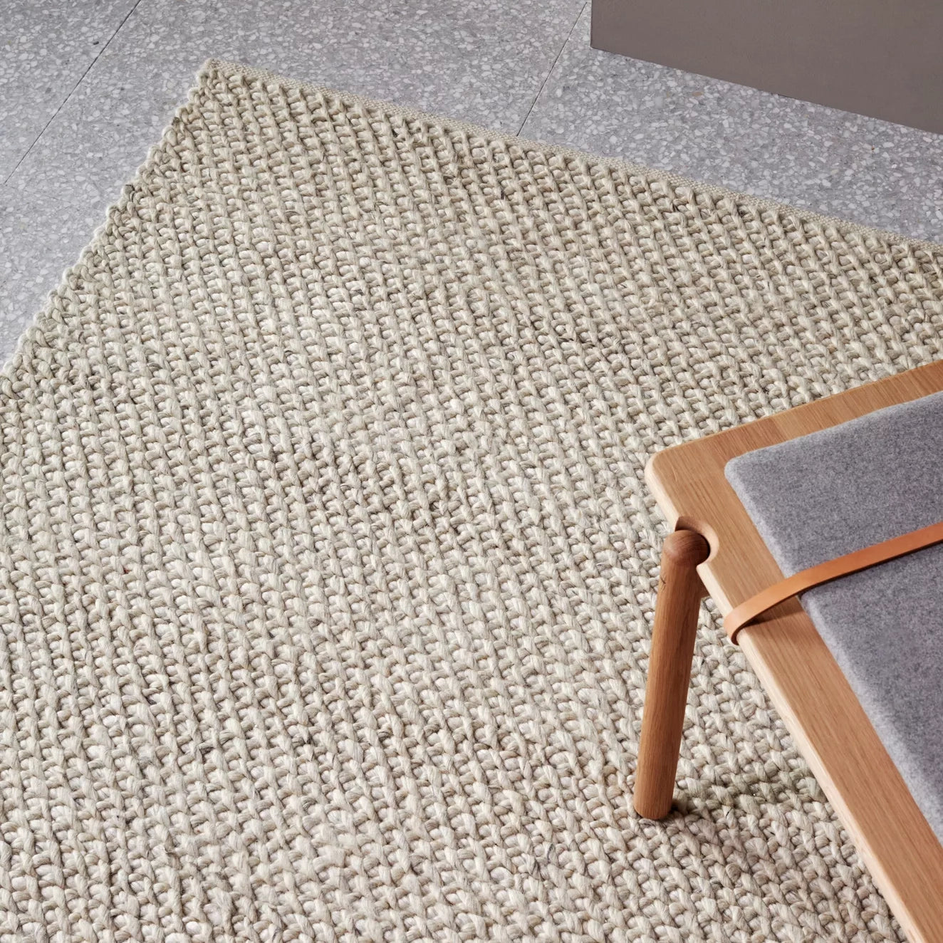 Emerson wool blend rug seasalt