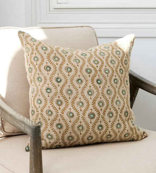 Emme block print Cushion Cover 50cm