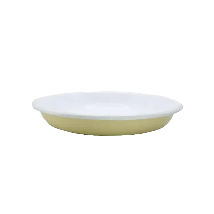 Enamel high sided plate 24cm butter