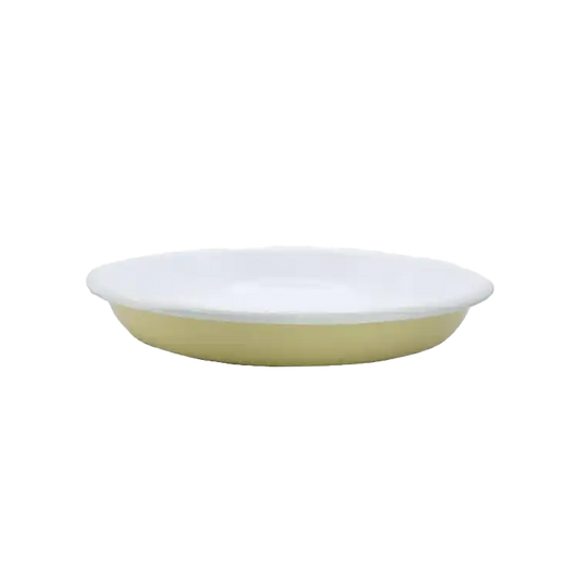 Enamel high sided plate 24cm butter