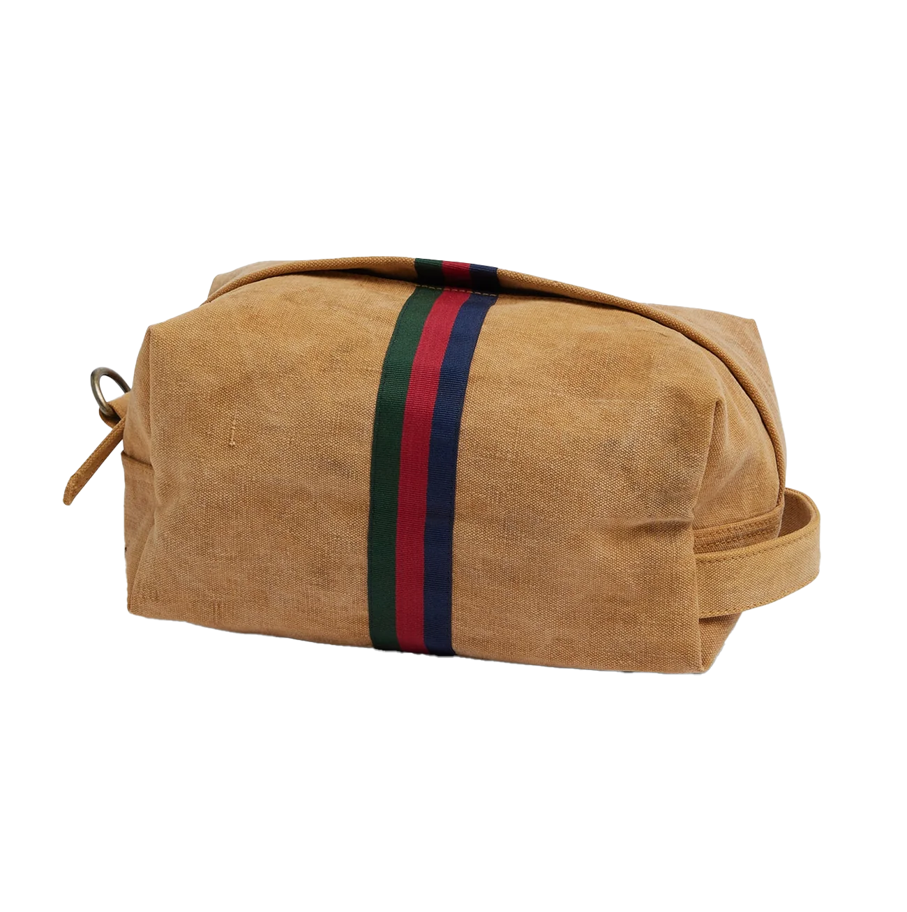 Pony Rider upcycled canvas toiletry bag clay green with envy nz