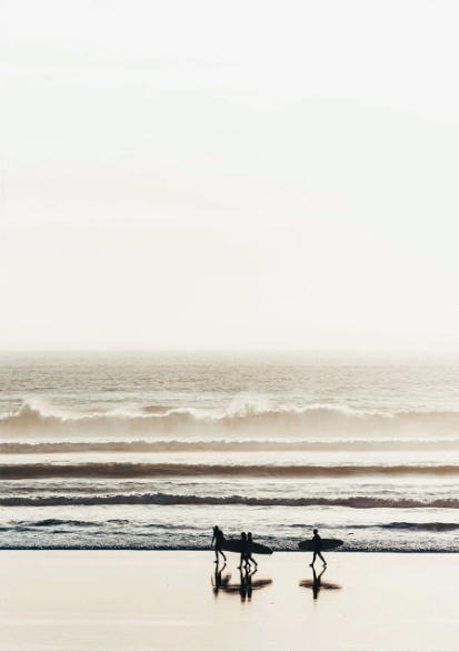 Evening Surf at Muriwai NZ photographic print