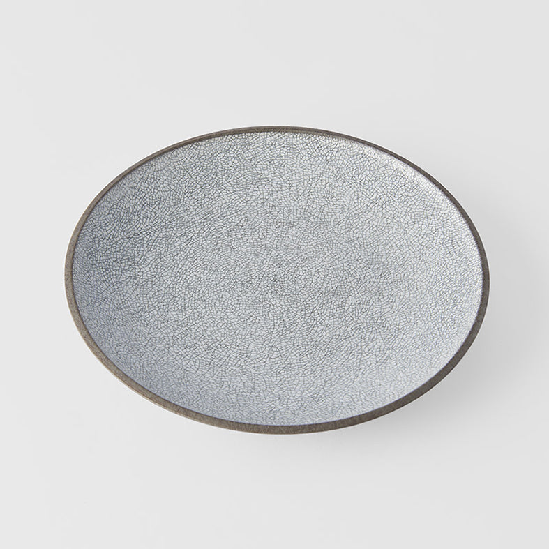 Crazed grey plate 25cm