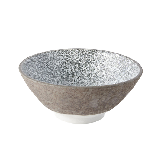 Crazed grey deep bowl 20cm