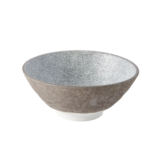 Crazed grey porcelain bowl 16cm